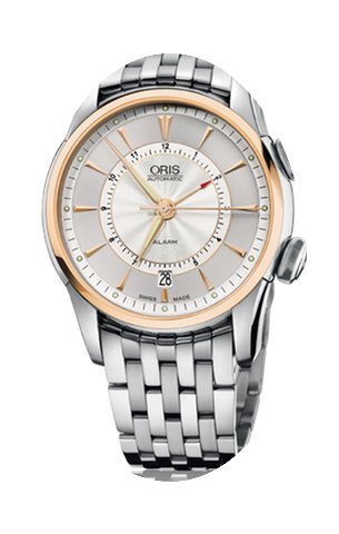 Oris Artelier Alarm Steel and Rose Gold...