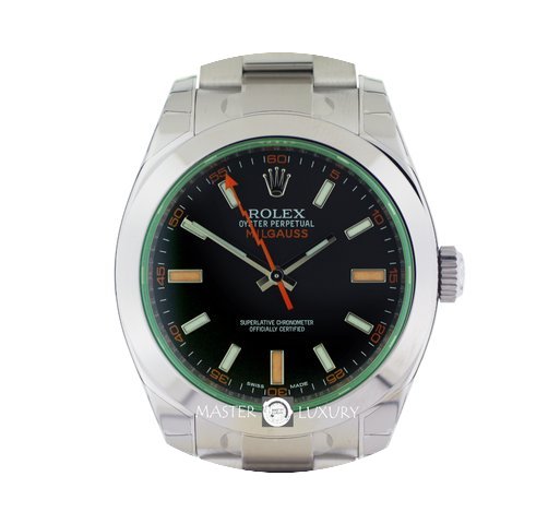 Rolex 116400GV Milgauss Green Sapph Blk ...