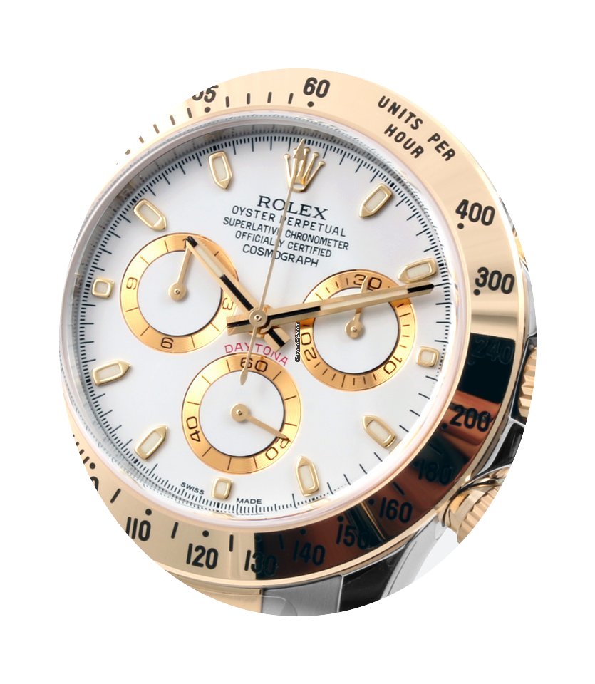 Rolex 18K/SS Daytona White Dial 116523 U...