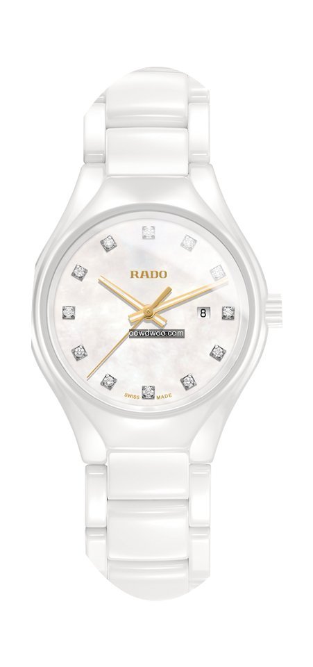 Rado True Diamonds hell / weiß Datum Di...