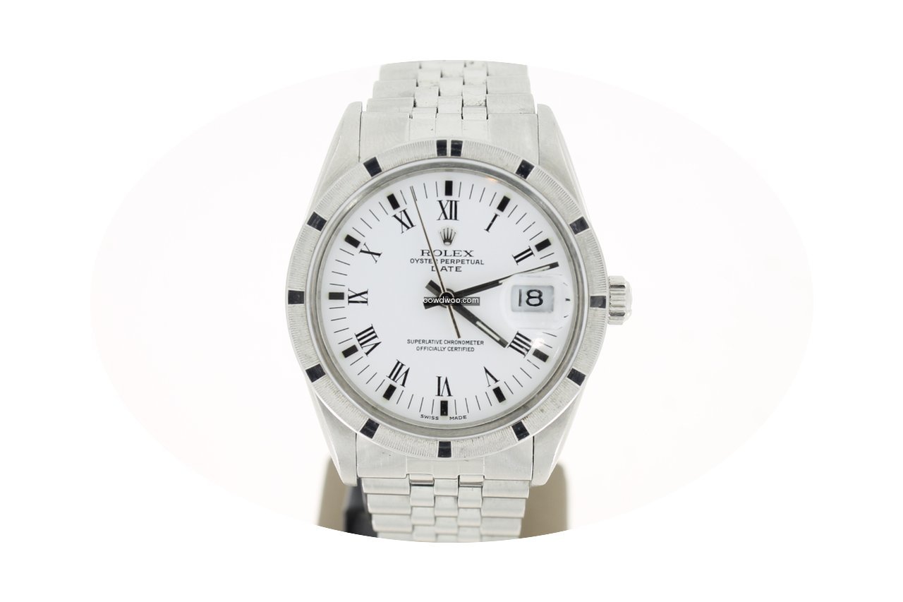 Rolex Date 34mm Steel WhiteRomanDial (BO...