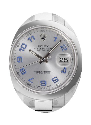 Rolex Datejust II 116300 Blue Arabic Sil...