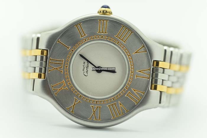 CARTIER MUST Vintage 18k Yellow Gold & S...
