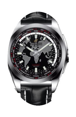 Breitling Galactic Unitime Black Crocodi...
