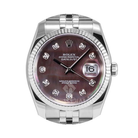 Rolex Datejust Stainless Steel Black Mot...