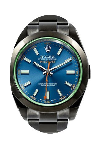 Rolex Blue Milgauss 116400 GV DLC-PVD...