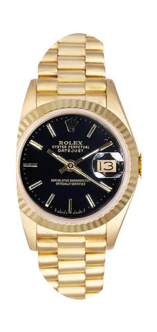 Rolex Women's President Yellow Gold Flut...