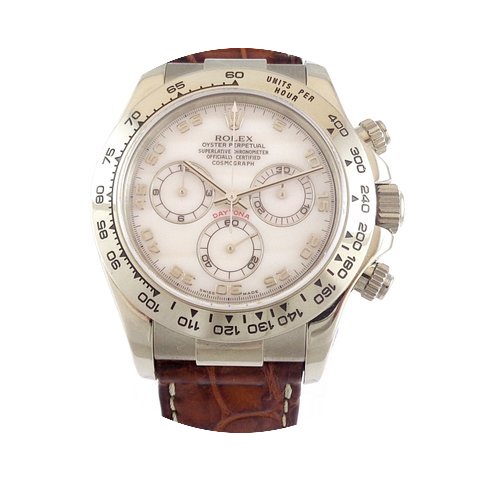 Rolex DAYTONA White Gold White MOP Dial ...