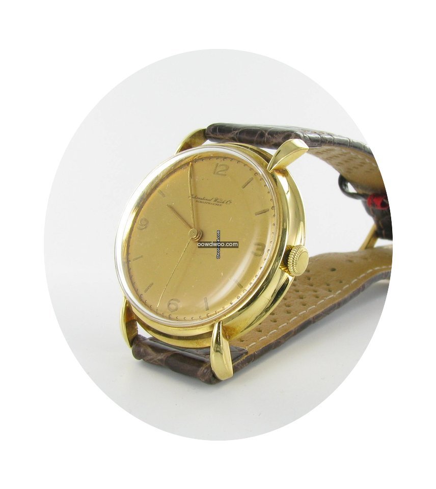 IWC 18k Round 36mm wristwatch with Fancy...