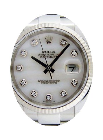 Rolex Datejust 36 116234-MOPDFO White Mo...