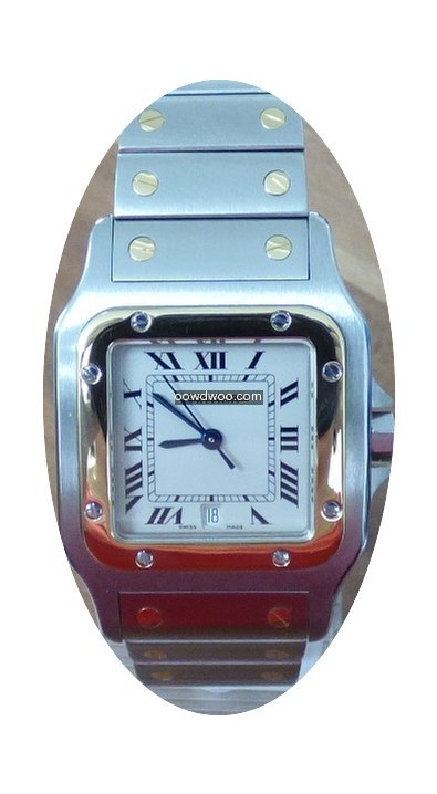 Cartier Santos Galbee Stahl/Gold großes...