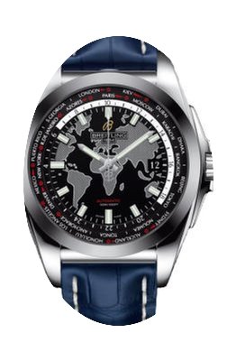 Breitling Galactic Unitime Black Dial Bl...