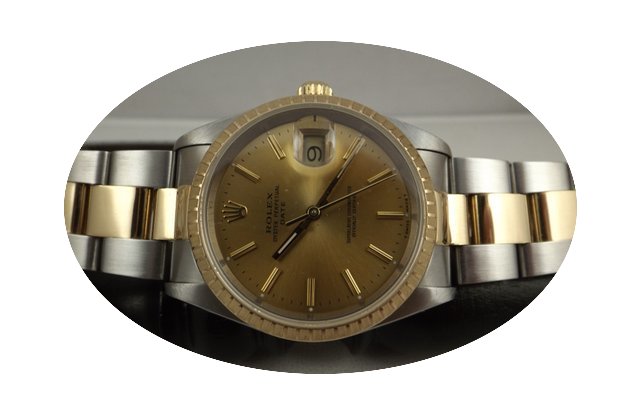 Rolex Date ref. 15223 acciaio oro scatol...