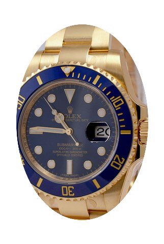 Rolex Submariner Yellow Gold Blue...