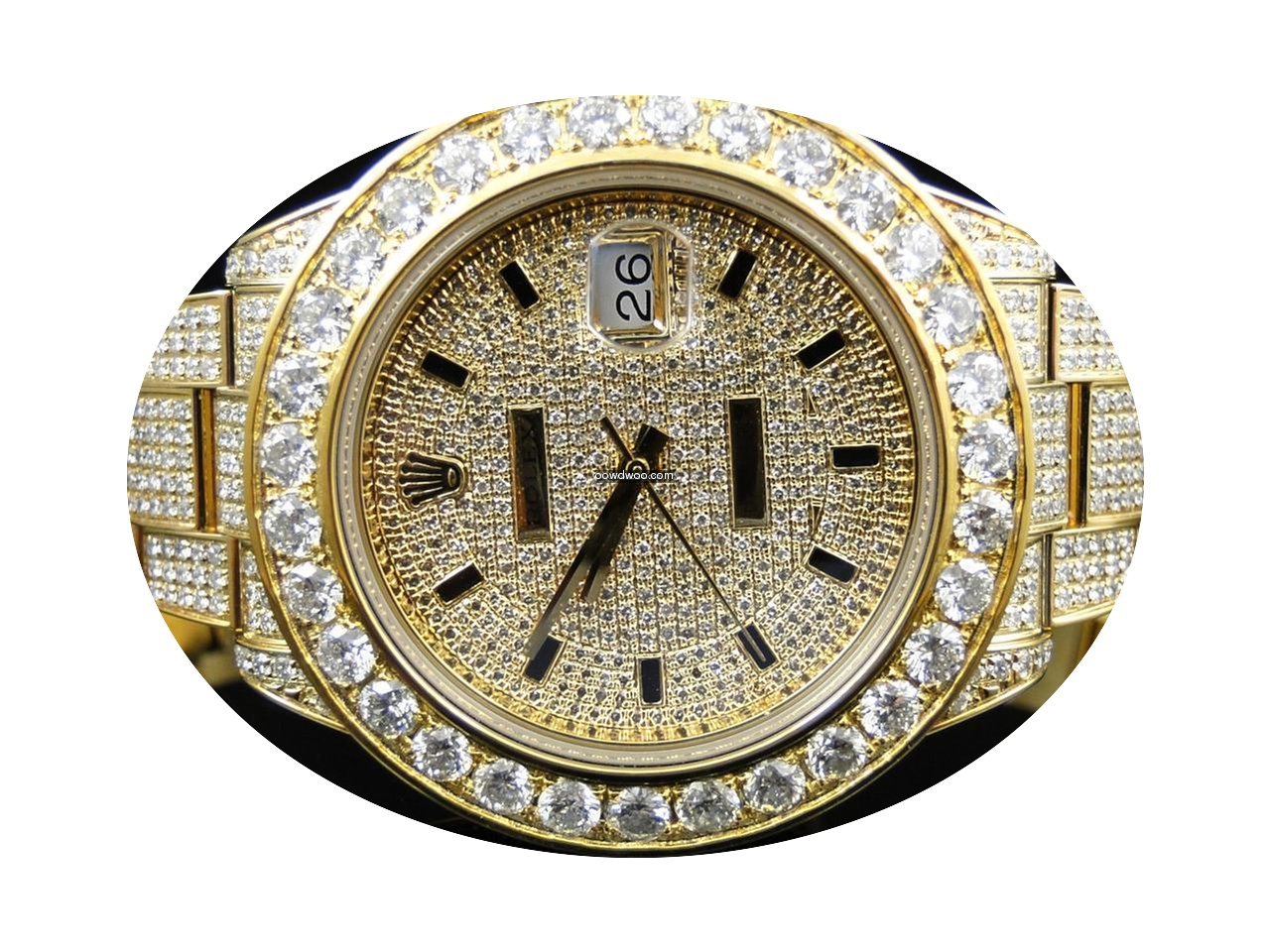 Rolex 28 Ct New Mens Diamond Gold Rolex ...