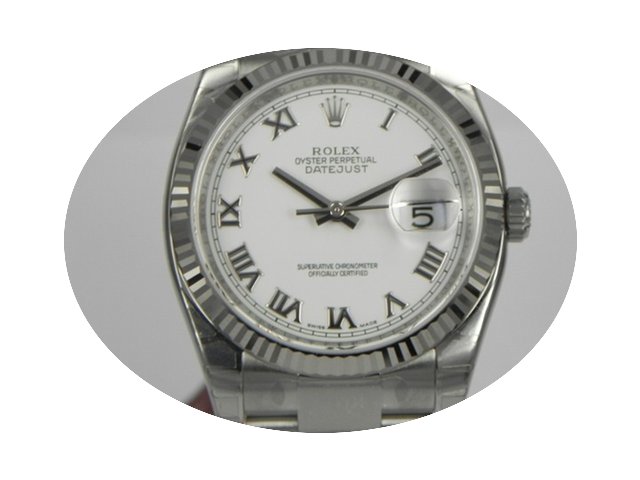 Rolex DATEJUST GHIERA ORO BIANCO 36MM BI...