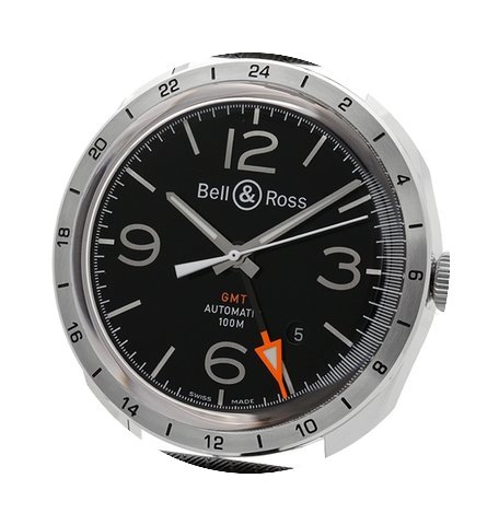 Bell & Ross Vintage BR GMT 24H Stain...