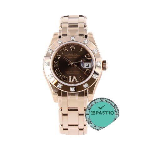 Rolex Datejust chocolate Roman VI 11 dia...
