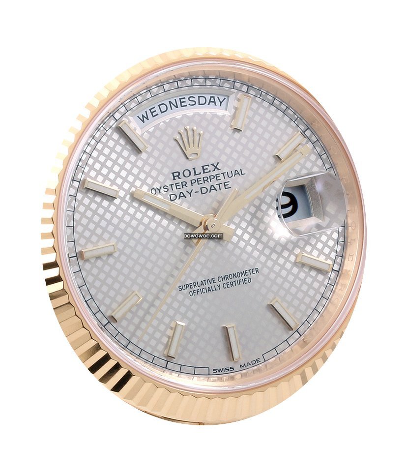 Rolex 40mm 18k Yellow Gold Day-Date Silv...