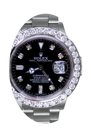 Rolex Submariner Steel Mens watch With D...