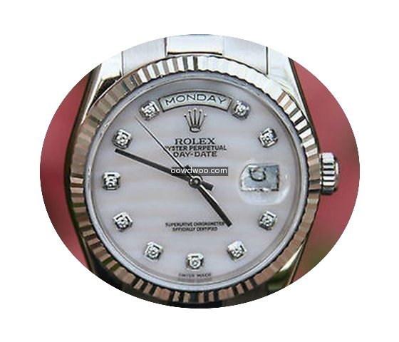 Rolex Mens 18k White Gold President 1182...