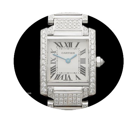 Cartier Tank Francaise Diamonds 18k Whit...