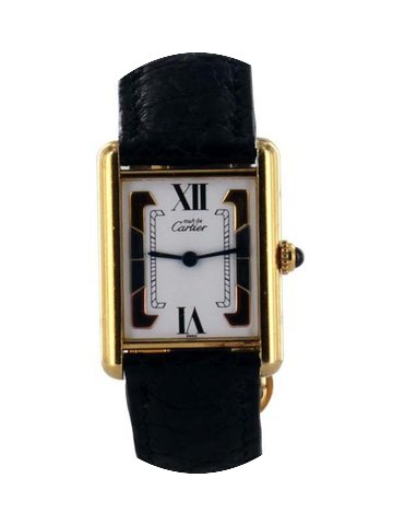 Cartier Tank Vermeil Quartz In Argento P...