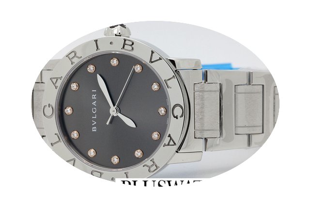 Bulgari BVLGARI 33MM STEEL ANTHRACITE GR...