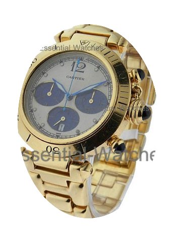 Cartier 38mm Pasha Chronograph Yellow Go...