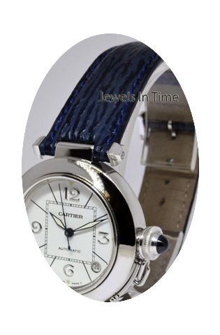 Cartier 35mm Pasha 18k White Gold Automa...