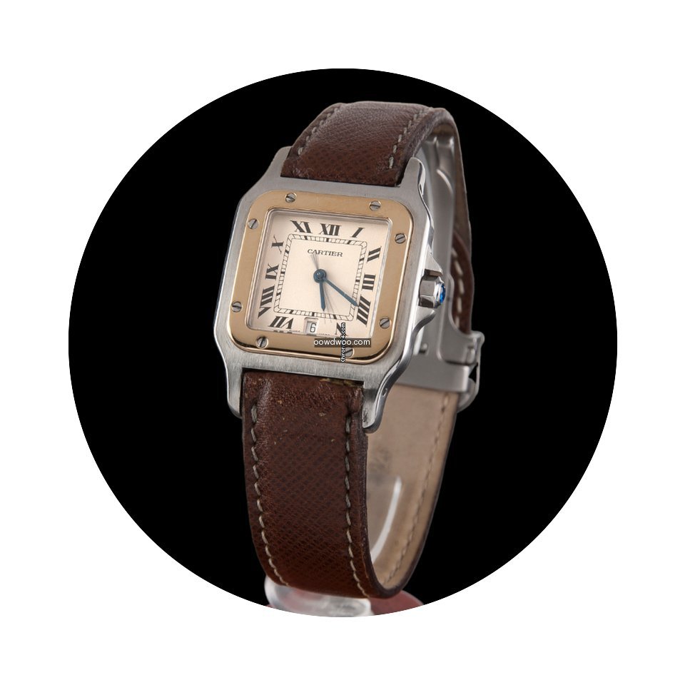 Cartier Santos Steel and Gold Quartz Med...