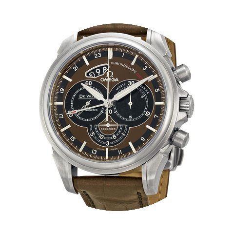 Omega Deville Chronoscope Brown Dial Sta...