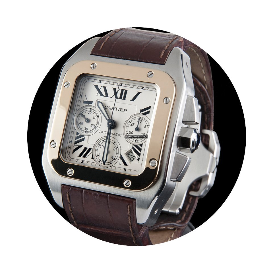 Cartier SANTOS 100 STEEL AND GOLD CHRONO...