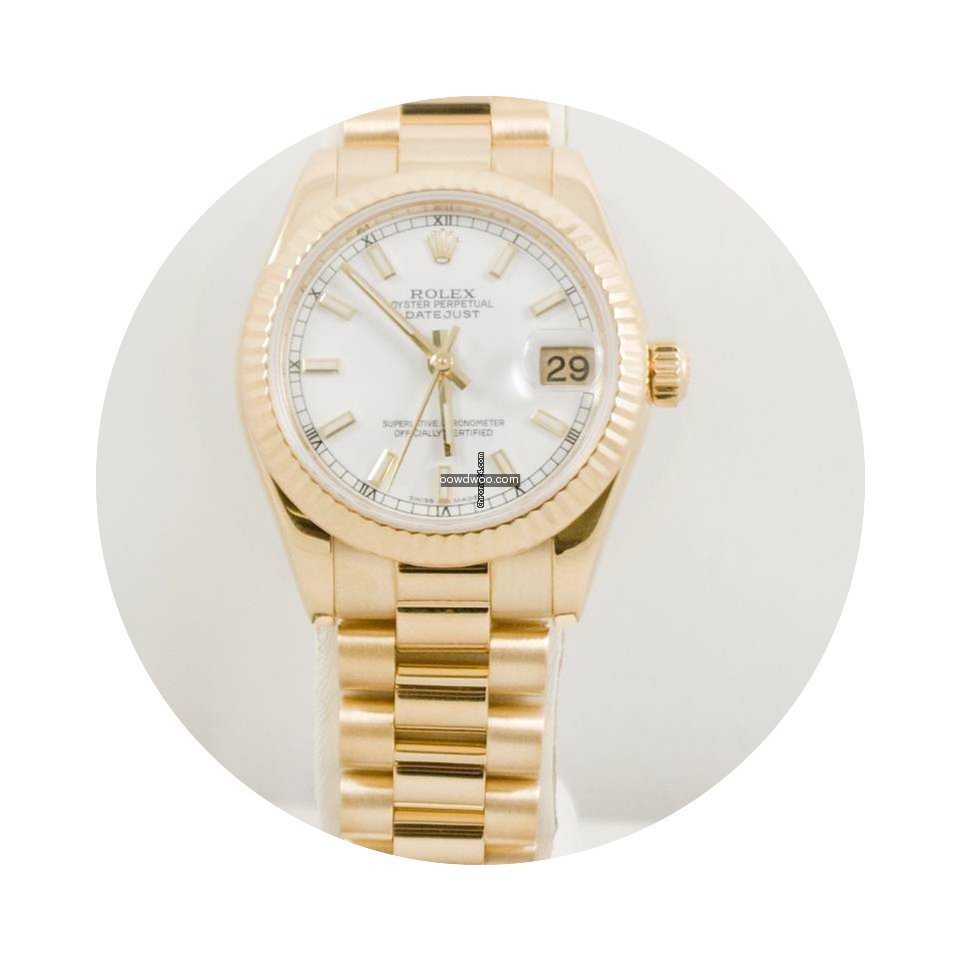 Rolex Datejust 178278 31mm 18k Gold Pres...