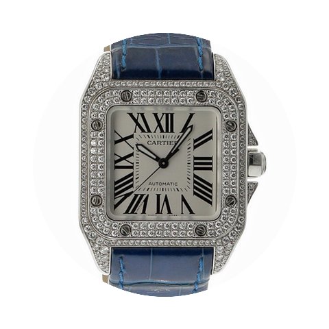 Cartier Santos 100 MM Diamonds...