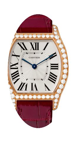 Cartier Tortue Silver Dial 18kt Rose Gol...