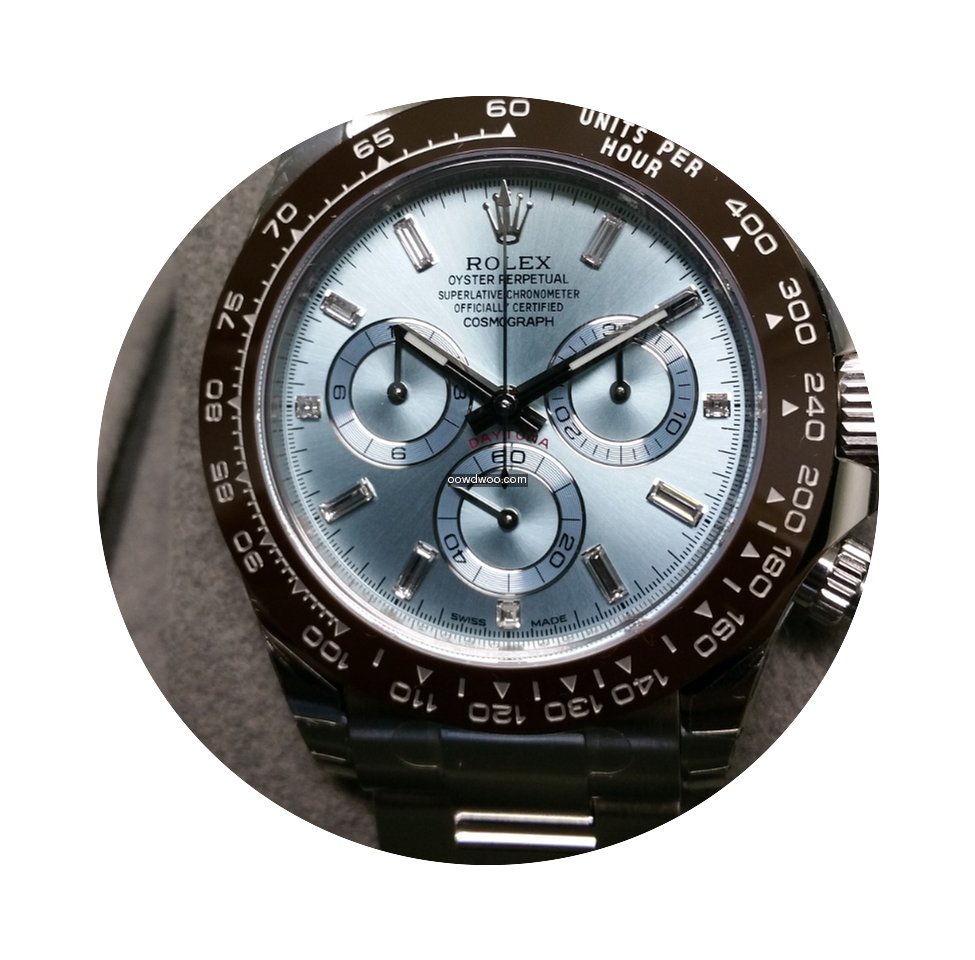 Rolex Daytona Platinum Baguette Diamond...