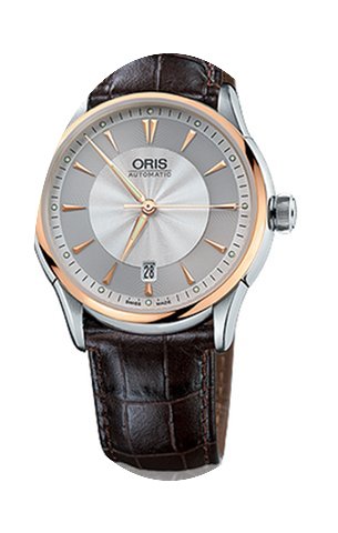 Oris Artelier Date Gold/Steel Brown Leat...