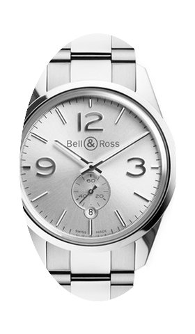 Bell & Ross VINTAGE BR OFFICER SILVE...