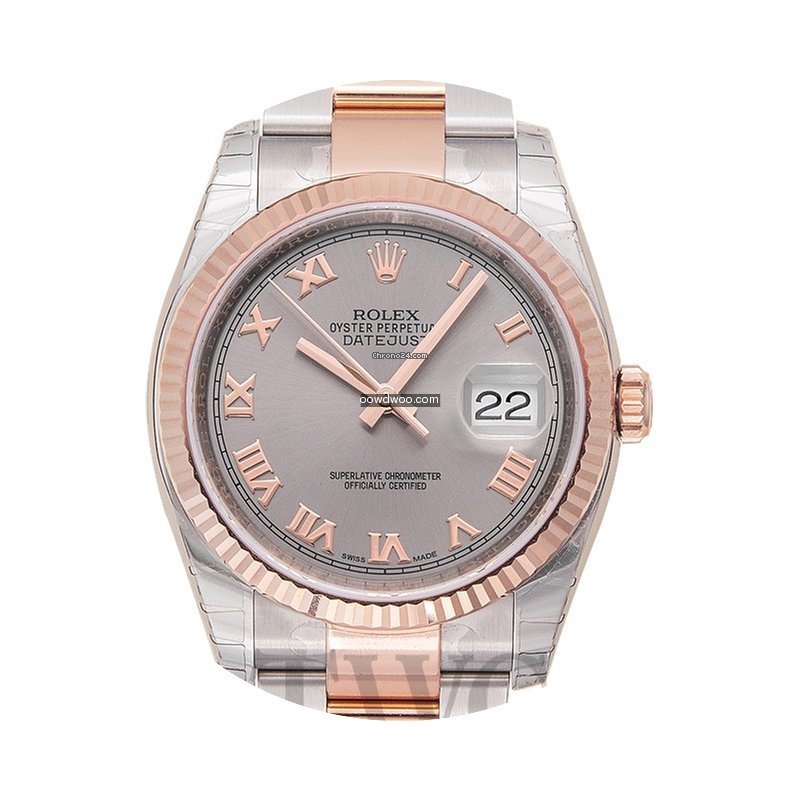 Rolex Datejust Grey Steel/18k Rose Gold ...