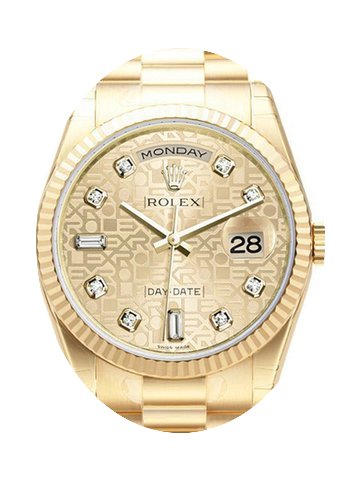 Rolex DayDate 36 / Champagne & Diamo...