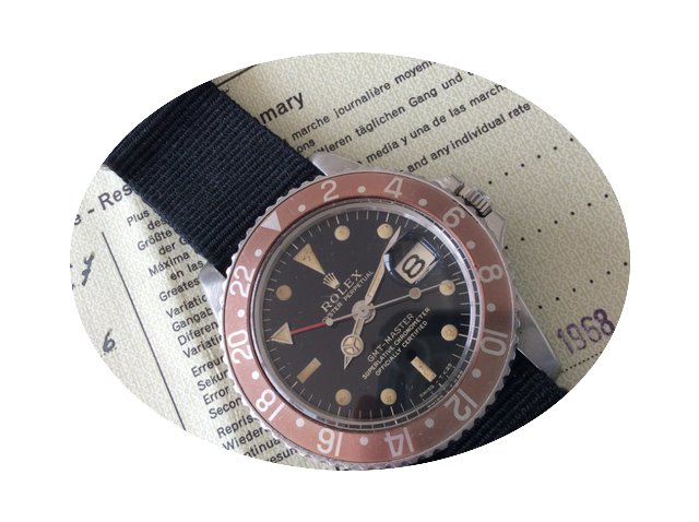 Rolex Vintage 60s GIlt GMT MASTER Brown ...