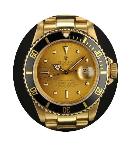 Rolex Submariner 16808 18k yellow gold t...