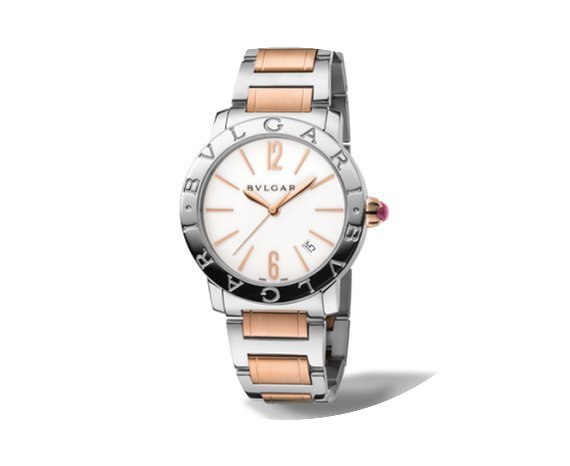 Bulgari White Lacquered Dial Stainless S...