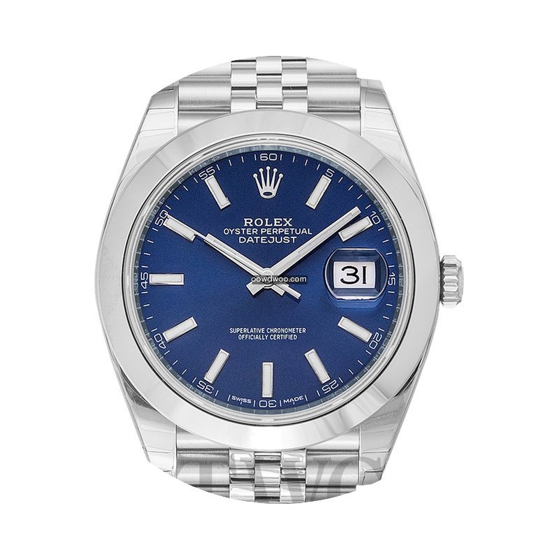 Rolex Datejust 41 Blue/Steel 41mm Jubile...