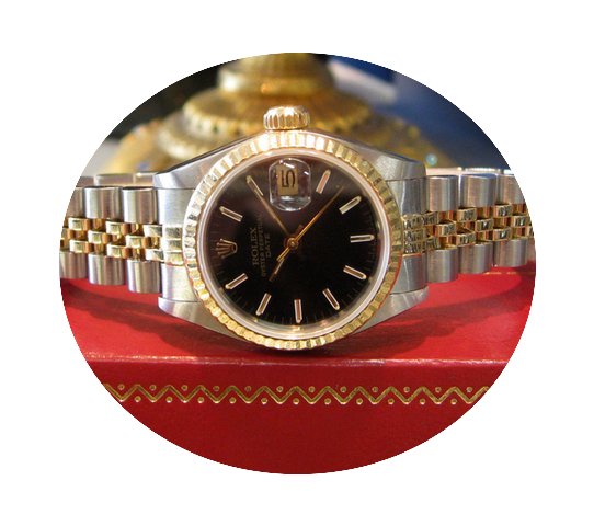 Rolex Oyster Perpetual Date Black Face T...