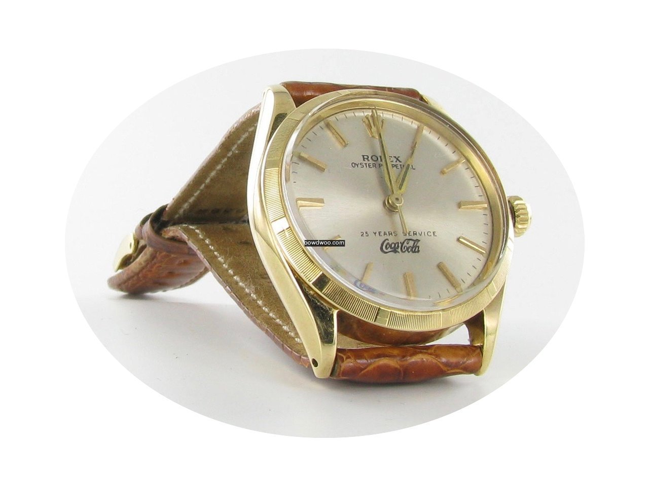 Rolex 14k Oyster Perpetual 25YR Coca Col...