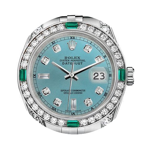 Rolex 36mm Datejust Ice Blue Diamond Eme...