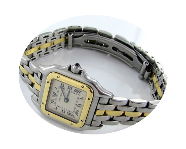Cartier Panthere Damen Uhr Stahl/gold Bo...