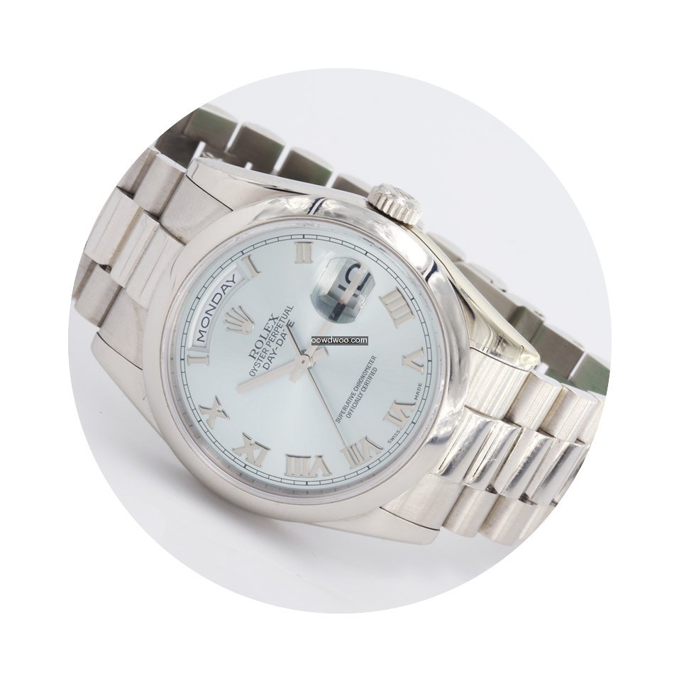 Rolex Platinum Day-Date Ice Blue Ref.118...